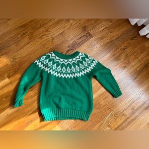 Boden boys green fair isle sweater 6-7 yr